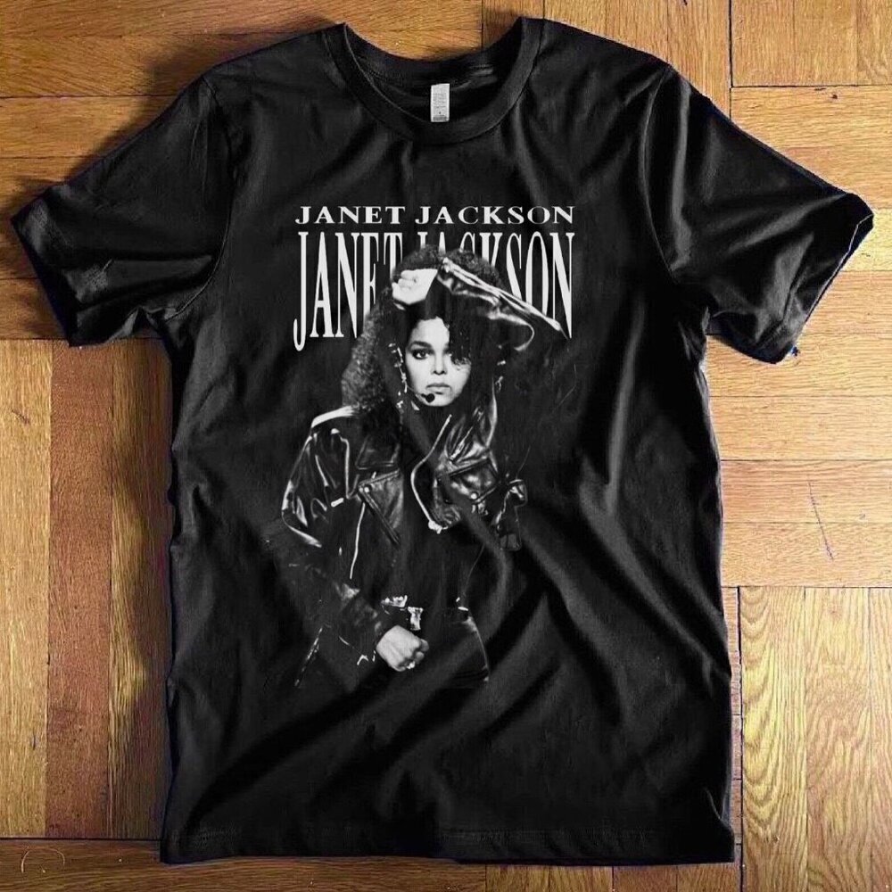 Janet Jackson Unisex Music Shirt Pop Singer Retro Concert Fan Apparel